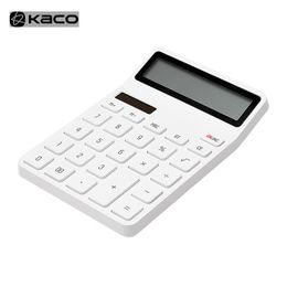 Kuitbiemen Kaco Lemo Desk Calculator 12 Bites LCD Dual Dive White Electronic voor School Office Stationery Supplies 230818