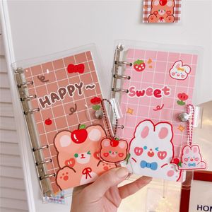 Bloc-notes Kawaii Bear Bunny Spiral Binder Notebook Grid Lignes horizontales Inner Core Esthétique Agenda Planner Organisateur Carnet de notes Journaux 230511