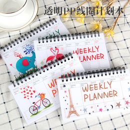 Kladblokken Kawaii Weekly Planner Notebook Diary Agenda Cute Organizer School Stationery Office -benodigdheden Geschenken 230408