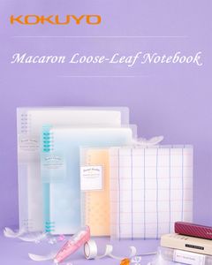 Brotons Kokuyo Loge Leaf Li 4 Cookies pastel Macaron Corel Inner Core A5 B5 A4 Journal amovible Ring Ring Binder Studentery 230926