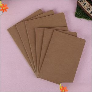 Bloc-notes Kraft Notebook Blank Cowe Paper Notepad Book Vintage Soft Copybook Daily Memos Er Journal Vt0023 Drop Delivery Office Schoo Dhsoa