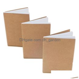 Kladblokken Kraft Notebook Unlined Blank Books Travel Journals voor studenten Schoolkinderen schrijven Drop Delivery Office Busine Dhgarden DHRG7