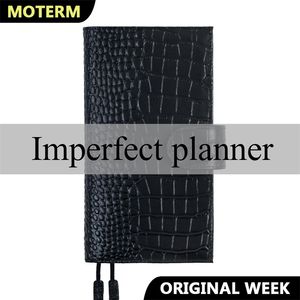 Bloc-notes Limited Imperfect Moterm Original Weeks Cover pour Hobo Weeks avec poche arrière et double fermoir Notebook Diary Leather Planner 220902