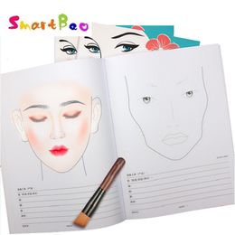 Bloc-notes Maquillage Face Charts Notebook avec yeux ouverts et fermés pour artiste professionnel 6 formes dans un livre 30 feuilles de papier 230926