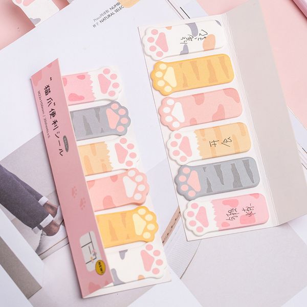 Bloc-notes Mengtai mignon chat griffe journal fixe grattoir Index signet décoration Kawaii N Time 230408