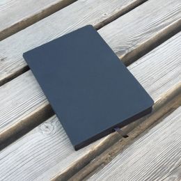 Kuitbiemen MiRUI A5/A6 Black Paper Hardcover Knoepblokken Binnen Page Portable Small Pocket Notebook 100 SketchBook Stationery -cadeau 230309