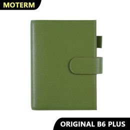 Bloc-notes Moterm Original Series B6 Plus, couverture pour carnet de stalogie B6, véritable grain de galets, planificateur en cuir de vache, organisateur, Agenda, Journal 231020