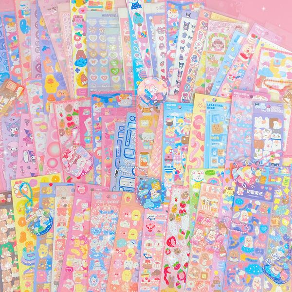 Blocchi per appunti No Repeat Adesivi carini coreani Set Decor Diario Notebook Cancelleria Scrapbooking Kawaii Adesivo appiccicoso fatto a mano per ragazze Bambini 230607