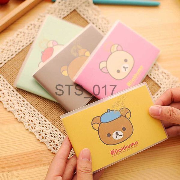 Bloc-notes Notes 4pcs / Lot Rilakkuma Mini Notebook PVC Couverture Kawaii Animal Bloc-Notes Livre D'images Étudiant Fournitures Scolaires Creative Papeterie x0715