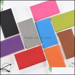 Kuit notities Office School Leveringen Zakelijk industrieel A6 Simple Classic Solid Soft Leather Pu Journal Notebooks Daily Schema Memo Sket