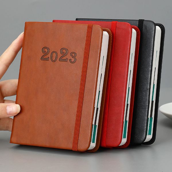 Bloc-notes Planificateur Calendrier Carnet 404 pages Livre quotidien Gestion du temps 365 jours Auto-discipline Carte perforée Portable Bloc-notes Journal 230309