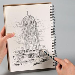 Noteerpads Professional Sketchbook Dikke Pape Notebook Diary Art School Supplies Potloodtekening Kuitbuikschilderboek 230511