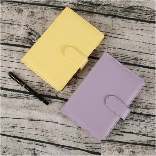 Bloc-notes Pu Cuir Er Notebook Clip A5 A6 Cahiers Vides Ers Sans Papier Rechargeable Faux Leathers Case Planificateurs En Spirale Pour Filler Otjvi