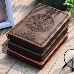 Blocnotes PU Leather Journal Notebook Thicken Notepad Personal Planner Memo Book Sketchpad Wide Lined for Women Men Student Gift W3JD 230620