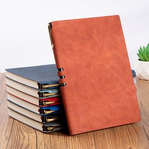 Kuitboeken Retro Business Notebook A5 PU Leather Office School Stationery Paper Paper Notepad Diary Journal Planner Agenda Organizer Leveringen 230309