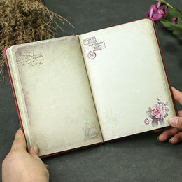 Blocs-notes rétro fleur journal main grand livre style chinois étudiant cahier couleur page bloc-notes cahier livre 230309