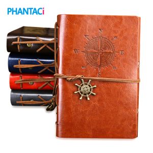 Bloc-notes Retro Vintage en cuir couverture cahier Journal de conception de pirate de conception de pirate note de notes