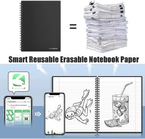 Bloc-notes Smart Reutilisable Effrayable Papier Papier micro-ondes Cloud Notage Blocons de stylo à stylo Dropshipping Personnalisez Kids Gifta5 B5 A6 A4