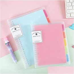 Noteerpads Soft Light Color Notepad A5/B5 Looseleaf Notebook Waterdichte ER verwijderbare vervangbare schoolkantoor Severvangen VT1470 Drop D Dhylh