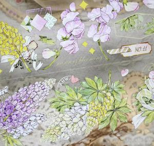 Blocnotes The Aroma of Summer Floral Washi PET-tape voor het maken van kaarten Decoratie DIY Scrapbooking Plan Stickers 230701