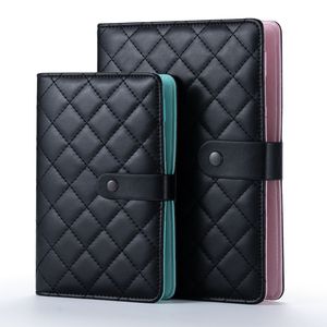 Notepads Vintage Leather Diary Travel Journal Notebook Mini Pocket Ravulable Ring Binder A6 A5 Kawaii Black Quilted Planner 230309