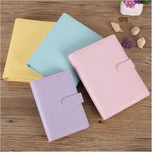Notepads Wholesale A5 A6 Notebook Er Protector Pu Leather Notebooks Binder Personal Planner Diary Loose Ers For Filler Paper Drop De Otqgq