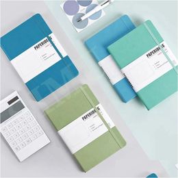 Bloc-notes Gros Harder A5 Kawaii Journal Dot Notebook 188 Page 100Gsm 5 7X8 2 pouces Rétro Journal Bandage Papeterie Bloc-notes S Journa Otd4O