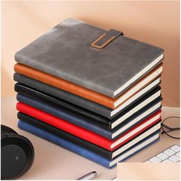 Notitieblokken Groothandel Journal Notebook A5 B5 Pu Leer Er Met Magnetische Sluiting College Red Notitieboekjes Voor School Drop Delivery Office Otqy6