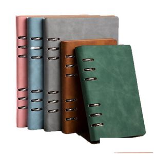 Blocs de notas Venta al por mayor Hoja suelta Cuaderno A5 A6 Planificador Organizador Carpeta Carpeta Diario de viaje Diario Negocio Hebilla Bloc de notas Oficina Suppl DHDQG