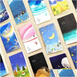 Notepads Mani Mini Notepad Cute Notebook Ocean Bottle Bottle Fathery Fantasy Style Moon Star Universe Diary Dhfsu