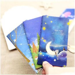 Kladblokken Groothandel Mini Notepad Cute Ocean Series Notebook Wishing Bottle Kindhood Fantasy Style Moon Star Universe Dagboek draagbare Dr. DHACB