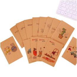 Blocs-notes Bloc-notes en gros 40pcslot mignon mini vintage petit cahier papier bureau fournitures scolaires cadeau 230607 bureau de livraison directe SC Dhjxb