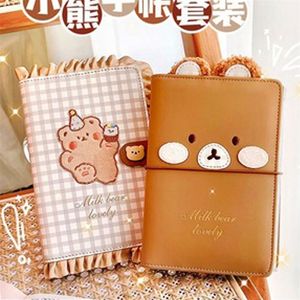 Bloc-notes Yiwi Arrivée Super Mignon Lapin Ours Binder Journal Notebook Bullet Diary Agenda Planner Gift Set Kawaii School Papeterie 220914