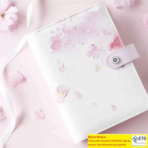 Bloc-notes Yiwi kinbor fleurs de cerisier japonaises vêtements de broderie A6 planificateur de Style Hobo avec Pages de remplissage mensuelles de l'année