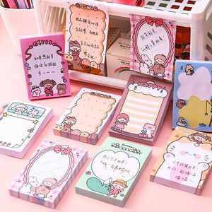 Notes 20Packs Gros Chat Mémo Sticky Pad Dessin Animé Animaux Filles Cahier Papier Main Compte Journal Scrapbooking 9 * 6 CM 230625