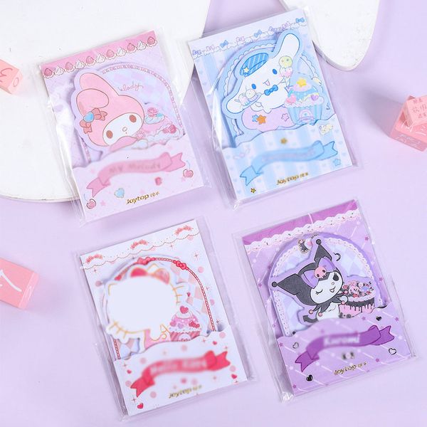 Notas 24 pcslot Creative Dog Cat Memo Pad Sticky Note Cute N Times Papelería Etiqueta Bloc de notas Post School Supplies 230620