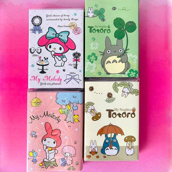 Notes 24 pcslot Kawaii Totoro 6 bloc-notes pliant collant mignon N Times papeterie étiquette bloc-notes signet Post fournitures scolaires 230803