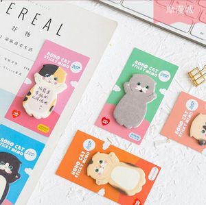 Notes 40 pcs / lot Mignon Animal Chat Memo Pad Cartoon N Times Sticky Notes Papeterie autocollant Notebook Fournitures Scolaires Marque-page Étiquette 230625