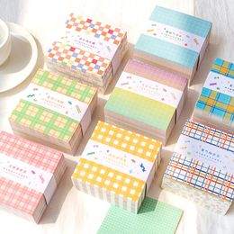Notes 400Sheets 1Book Kawaii Lattice Note Paper Kuitbeen Materiaal Memo Pad Mini Notebook Writing Pads School Supplies Stationery 220927