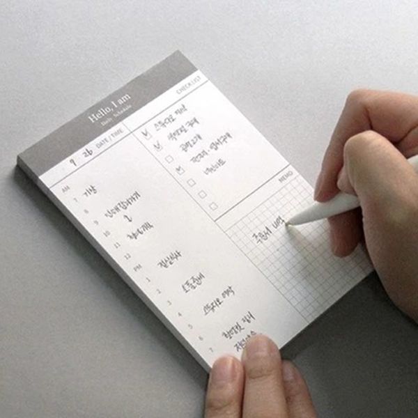 Les notes peuvent être déchirées quotidiennes planificatrices à l'agenda Agenda Notebook hebdomadaire Habit Habit Schedules Organisateur Grid Inside Paper Stationery 220927