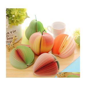 Notes Creative Fruit Shape Paper Mignon Apple Citron Poire Stberry Memo Pad Sticky Pop Up School Office Supply DBC Drop Delivery Busines Dhhyy