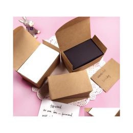 Notes Carte vierge double face Papier kraft Cartes de visite Carte postale Graffiti Word Mes Year Diy Gift Greeting Dbc Drop Delivery Office S Dhomd