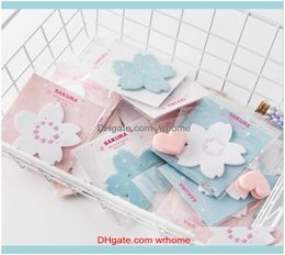 Notes Bloc-notes Fournitures Bureau Affaires Industrialnotes 2 PcsPack Creative Portable Cherry Sakura Petals Memo Pad N Times Stick7059050