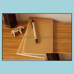 Opmerkingen Notepads Benodigdheden Office School Business Industriële Cowe Paper Notebook Blanco Kladblok Boek Vintage Soft Copybook Daily Memos Kraft E