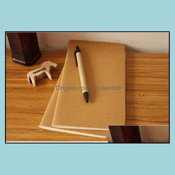 Notes Blocs-notes Fournitures Bureau École Affaires Industriel Cowe Papier Cahier Bloc-Notes Vierge Livre Vintage Doux Cahier Quotidien Mémos Kraft E