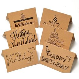 Notes en gros joyeux anniversaire assorties toutes les cartes OCN dans 6 conceptions uniques pour Kraft Paper 4x6 Drop livraison de bureau Business Business Ind Dhlhu