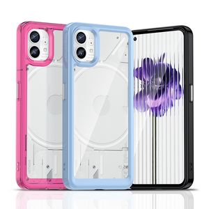 Nothing Phone 1 Estuche para teléfono Soft TPU Gel Bumper Clear Hard Acrylic Back Cover Case