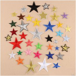 Nociones, bordados militares de gran estrella para ropa, coser en ropa, Jeans, apliques para prendas, insignia, pegatina a rayas, transferencia de hierro, gota D