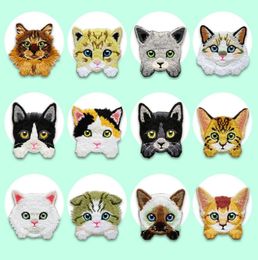 Noties Cartoon geborduurde patches schattig ijzer op patch voor kledingtassen Jassen diverse kleine kat sticker Appliques DIY Accessor7590669