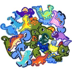 Bepalen Leuke dinosaurus borduurpleisters naaien patch voor kinderkleding reparatie decoratie diy badge applique kleding rugzakken jassen jeans hoeden